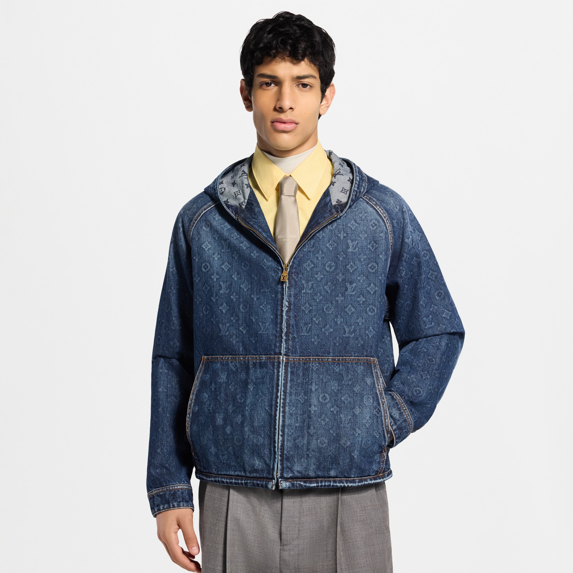 Monogram Washed Denim Hooded Blouson - Ready-to-Wear | LOUIS VUITTON